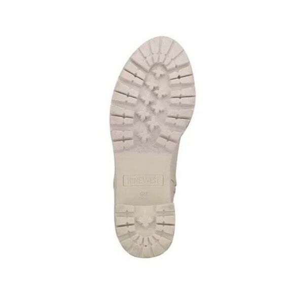 Nine West Quenton 7M Lace-Up Lug Sole Heeled Combat Booties White - Picture 8 of 8